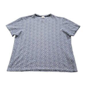 Lago T Shirt Men XXL White Floral Print SS Pique Preppy Cotton Summer City Boho